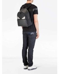 Мужской черный рюкзак с принтом от Fendi