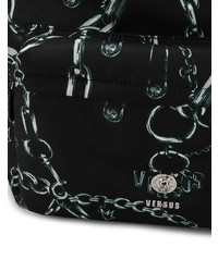 Мужской черный рюкзак с принтом от Versus