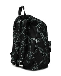 Мужской черный рюкзак с принтом от Versus