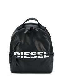 Женский черный рюкзак с принтом от Diesel