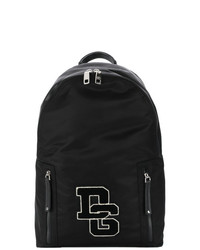 Мужской черный рюкзак с принтом от Dolce & Gabbana
