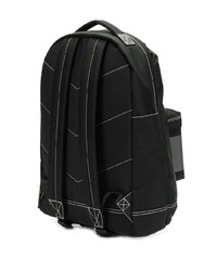 Мужской черный рюкзак с принтом от Emporio Armani