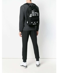 Мужской черный рюкзак с принтом от McQ Alexander McQueen