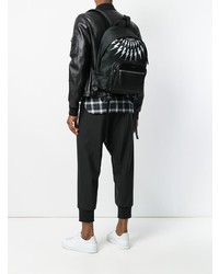 Мужской черный рюкзак с принтом от Neil Barrett