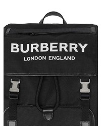 Мужской черный рюкзак с принтом от Burberry