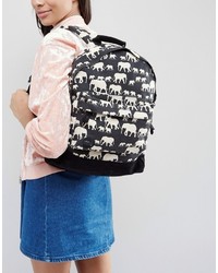 Женский черный рюкзак с принтом от Mi-pac