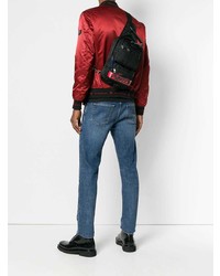 Мужской черный рюкзак с принтом от Givenchy