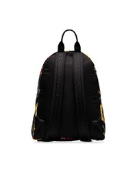 Мужской черный рюкзак с принтом от Versace