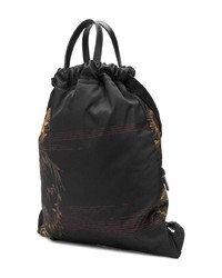 Мужской черный рюкзак с принтом от Etro