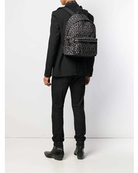 Мужской черный рюкзак с принтом от Saint Laurent
