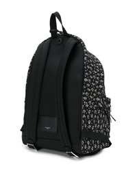Мужской черный рюкзак с принтом от Saint Laurent