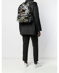 Мужской черный рюкзак с принтом от Versus