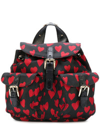 Женский черный рюкзак с принтом от RED Valentino