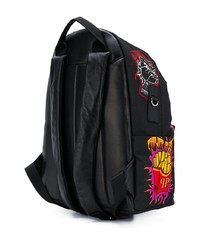 Мужской черный рюкзак с принтом от Philipp Plein