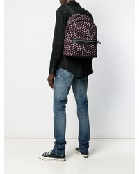 Мужской черный рюкзак с принтом от Saint Laurent