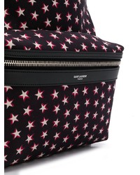 Мужской черный рюкзак с принтом от Saint Laurent