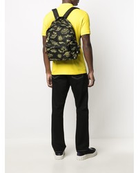 Мужской черный рюкзак с принтом от Moschino