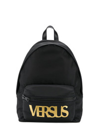 Мужской черный рюкзак с принтом от Versus