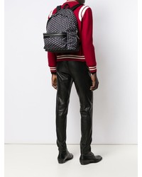 Мужской черный рюкзак с принтом от Saint Laurent