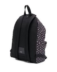 Мужской черный рюкзак с принтом от Saint Laurent