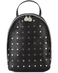 Женский черный рюкзак с украшением от Stella McCartney