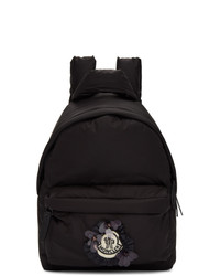 Женский черный рюкзак с цветочным принтом от Moncler Genius