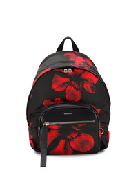 Мужской черный рюкзак с цветочным принтом от Neil Barrett