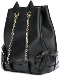 Женский черный рюкзак от Charlotte Olympia