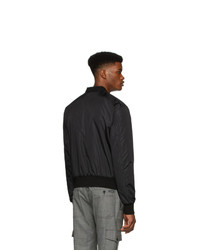 Мужской черный сатиновый бомбер от Dolce and Gabbana