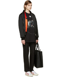 Женский черный сатиновый бомбер от Givenchy