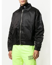 Мужской черный сатиновый бомбер от Misbhv