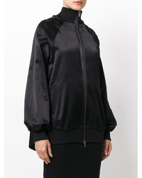 Женский черный сатиновый бомбер от Maison Margiela