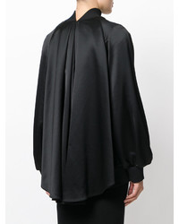 Женский черный сатиновый бомбер от Maison Margiela