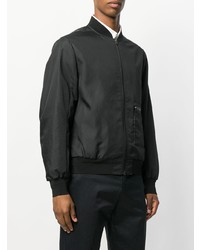 Мужской черный сатиновый бомбер от Oamc