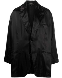 Мужской черный сатиновый пиджак от Comme Des Garcons Homme Plus