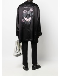 Мужской черный сатиновый пиджак от Comme Des Garcons Homme Plus