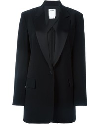 Женский черный сатиновый пиджак от DKNY