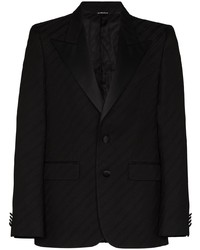 Мужской черный сатиновый пиджак от Givenchy