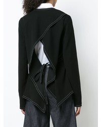 Женский черный сатиновый пиджак от Yigal Azrouel