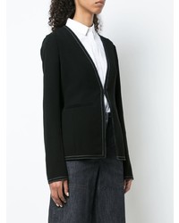 Женский черный сатиновый пиджак от Yigal Azrouel