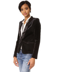 Женский черный сатиновый пиджак от James Jeans