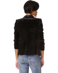 Женский черный сатиновый пиджак от James Jeans