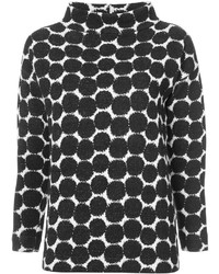 Женский черный свитер в горошек от Akris Punto