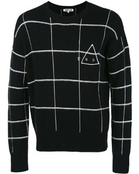 Мужской черный свитер в шотландскую клетку от McQ