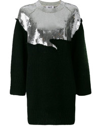 Женский черный свитер из мохера с украшением от Aviu