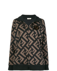 Черный свитер на молнии в клетку