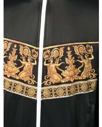 Мужской черный свитер на молнии с принтом от Versace