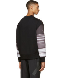 Мужской черный свитер на молнии с принтом от Neil Barrett