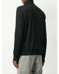 Мужской черный свитер на молнии с принтом от Versace