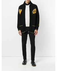 Мужской черный свитер на молнии с принтом от Stella McCartney